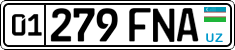 License plate of Uzbekistan, Organizations