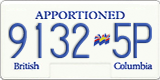 British Columbia, Apportioned (1234-5P)