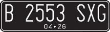 License plate of Indonesia, Regular plates