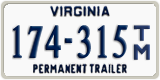 Virginia, Permanent Trailer (123-456 T/A)