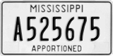 Mississippi, Apportioned
