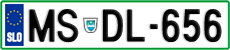 License plate of Slovenia, Cars