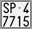 License plate of Italy, Motorcycles (1927 year series)