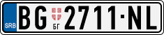 License plate of Serbia, Cars