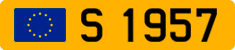 License plate of Luxembourg, 1966 year system