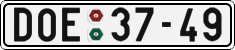 License plate of the Czech Republic, Cars (1960)
