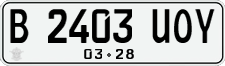 License plate of Indonesia, Regular plates