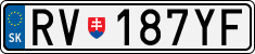 License plate of Slovakia, Cars
