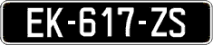 French license plate, SIV (oldtimers)