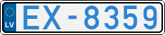 License plate of Latvia, Electric vehicles