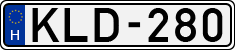 license plates of Hungary, Cars (1990)