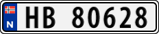 License plate of Norway, Cars