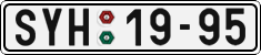License plate of the Czech Republic, Cars (1960)