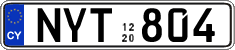 License plate of Cyprus, Regular plates