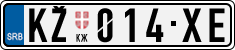 License plate of Serbia, Cars
