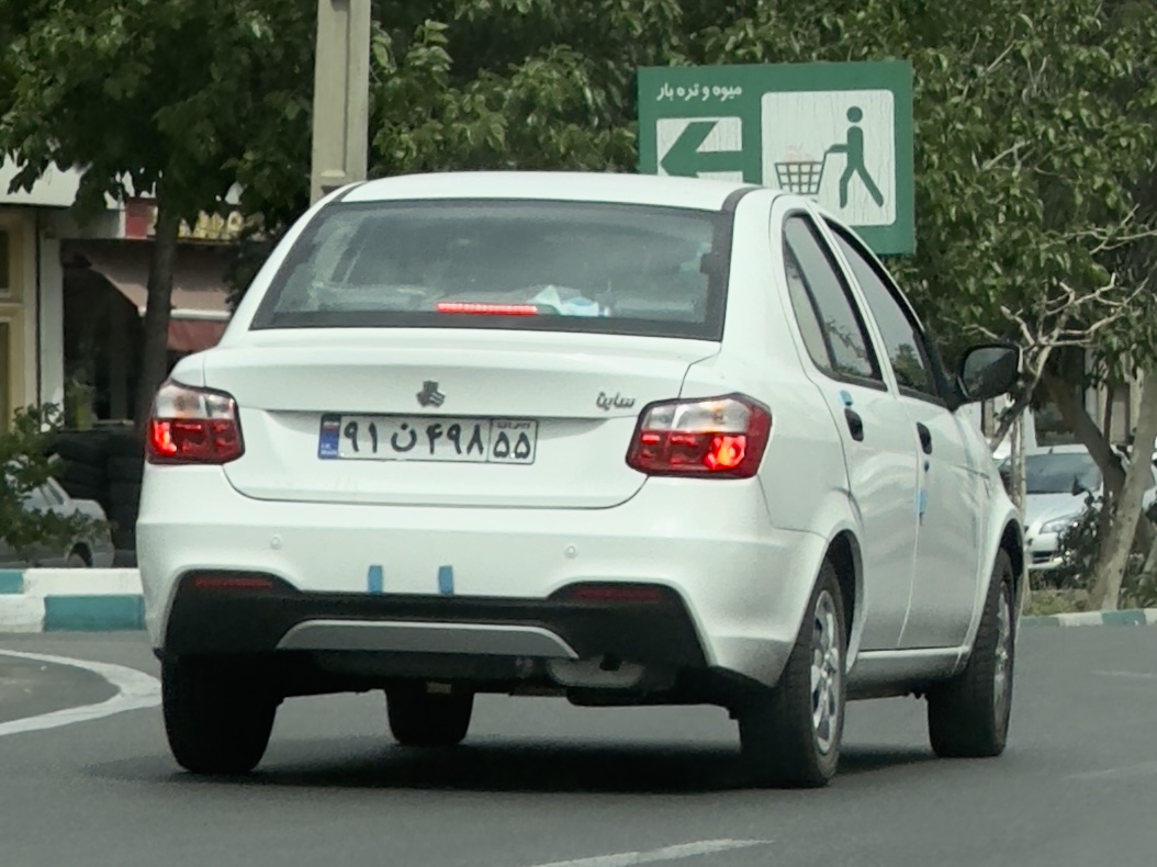 ۹۱ن۴۹۸ ۵۵, SAIPA Saina 1st gen S (X200), facelift, 2020–