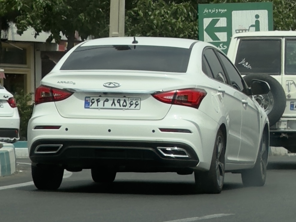 ۶۴م۸۹۵ ۶۶, Chery (Chirey) Arrizo 5 (EX/GX) 1st gen, 2016–2018