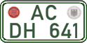 German license plate, Regular plates