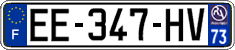 French license plate, SIV (ordinary)