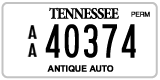 Tennessee, Antique (AA 12345)