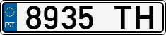 License plate of Estonia, Special vehicles