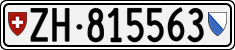 License plate of Switzerland, Cars