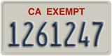 California, Exempt (1234567)