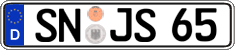 German license plate, Regular plates