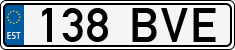 License plate of Estonia, Regular car plates