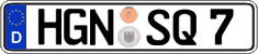 German license plate, Regular plates