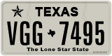 Texas, Regular plates (2012) (АBC-1234)