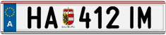 License plate of Austria, Regular plates