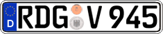 German license plate, Regular plates