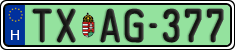license plates of Hungary, Taxi (2022)
