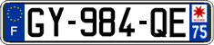 French license plate, SIV (ordinary)