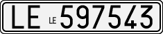 License plate of Italy, Cars (1927 year series)