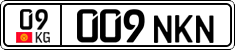 License plate of Kyrgyzstan, Private owners (2016)