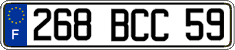 French license plate, FNI