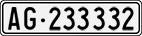 License plate of Switzerland, Cars