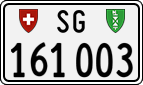 License plate of Switzerland, Cars