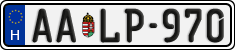 license plates of Hungary, Regular plates (2022)