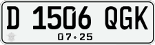 License plate of Indonesia, Regular plates