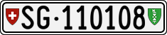 License plate of Switzerland, Cars