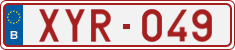 License plate of Belgium, 1951 year system