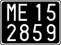 License plate of Italy, Cars (1927 year series)
