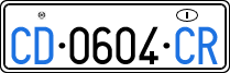 License plate of Italy, Diplomatic