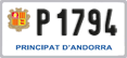 License plate of Andorra, Motorcycles (A 1234)