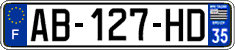 French license plate, SIV (ordinary)
