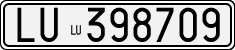 License plate of Italy, Cars (1927 year series)
