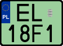 License plates of Poland, Electric vehicles